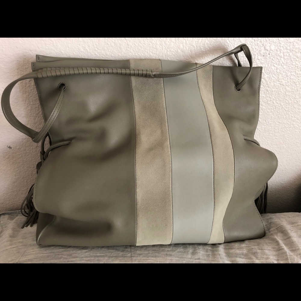Casey Tassel Leather Bucket Bag